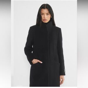Aritzia Black Wool Coat - The Cocoon Wool Coat